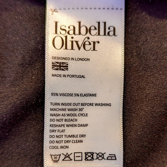 EUC Isabella Oliver Long Sleeve Tie-Front Maternity Shirt (Black) - Picture 5 of 12